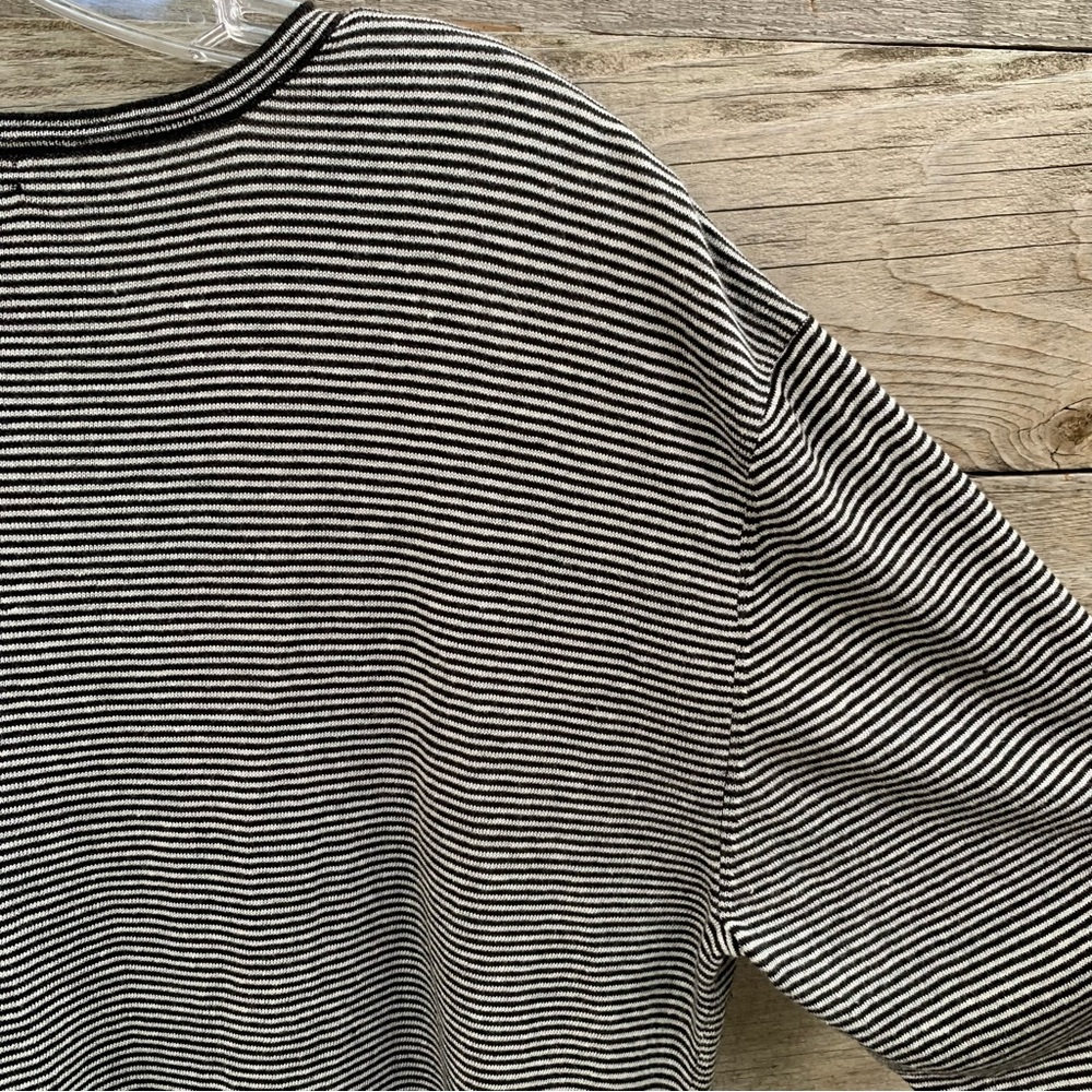 Nic Zoe Sweater Top Womens XL Linen Cosmo Cocktail Embroidered Striped - Picture 13 of 16